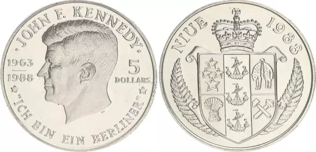 Niue 1988 5 Dollar JF Kennedy - Ich bin ein Berliner 20 Stück in Plastiktu 68130