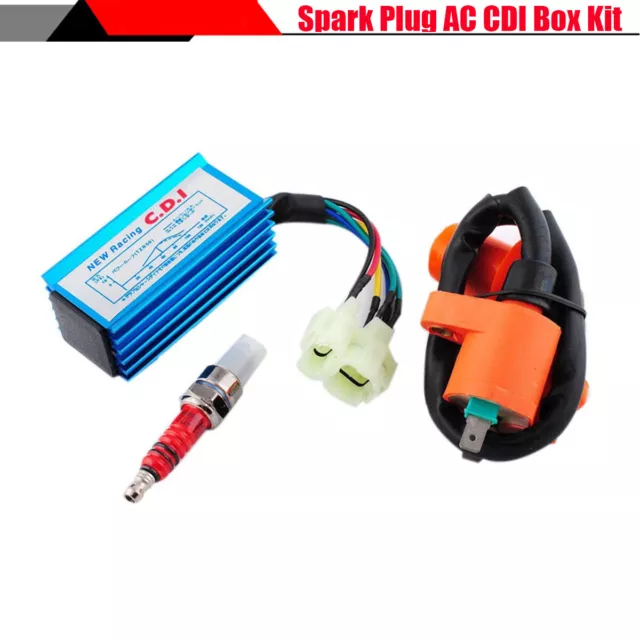 6-pin Performance AC CDI Box Ignition Coil Spark Plug for GY6 Scooter Go Kart