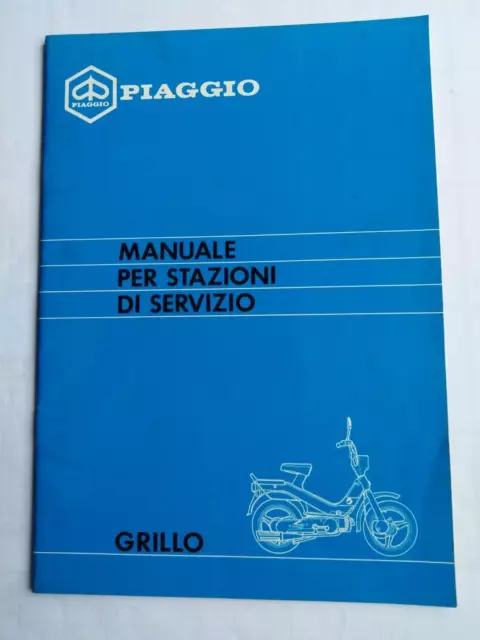 Piaggio  Grillo Manuale Stazioni Di Servizio   Testo Italiano      (555)