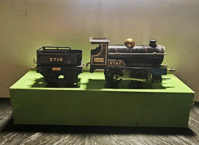 Train Vintage Hornby 3615 En Tôle, à Clé, Méccano, Série Gaspard Et Gaubier Réf 59, Occasion