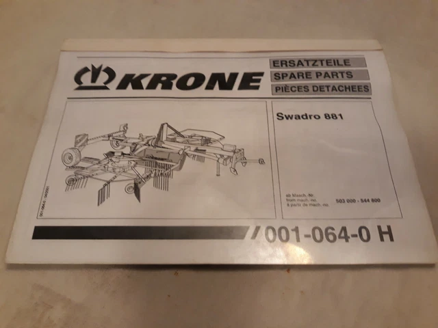 Pièces Détachées Pour Presse à Balles KRONE SWADRO 421 / 461 - Occasion, Pour Réparation