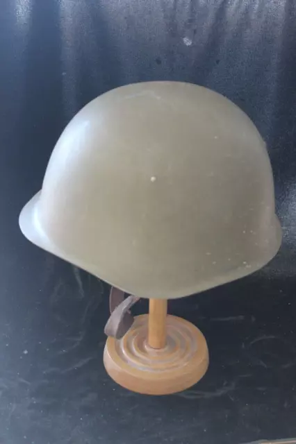 Alter Militär Stahlhelm grün Sammler Deko Stück mit Kinnriemen ab 2WK Herkunft ?