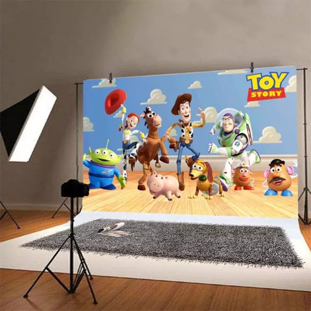 Toy Story Photography Backdrop Boys Birthday Party Photo Background Banner Decor 2