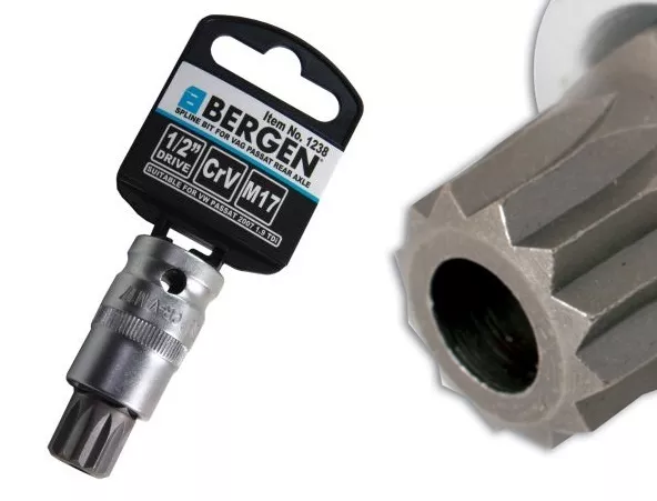 M17 SPLINE BIT SOCKET by BERGEN TOOLS 1 2 Drive Tamper Proof Hole Triple Square 6.45 PicClick UK