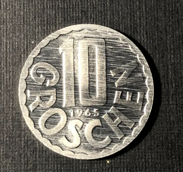 1965 Austria 10 Groschen Proof Coin