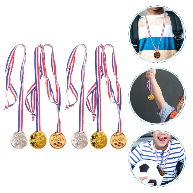 6Pcs Plastic Awarding Medals Sports Event Medals Universal Small Medals Hanging