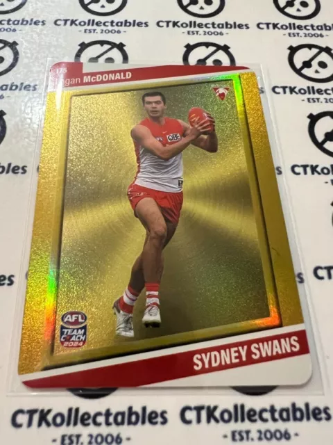 2024 AFL Teamcoach Logan McDonald Gold #175 Swans