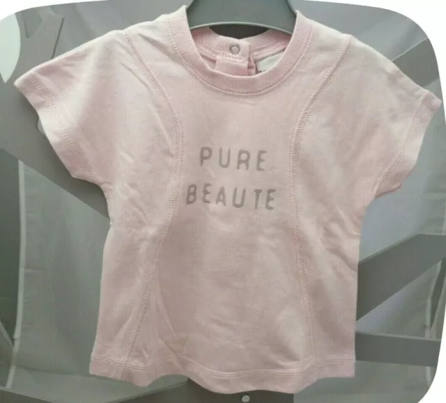 3Pommes tee-shirt manches courtes rose bébé fille 6 mois