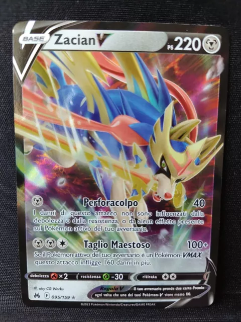 POKEMON CARD ZACIAN V ASTRO - 096/159 HOLO - ZENIT REGALE - ITA NM