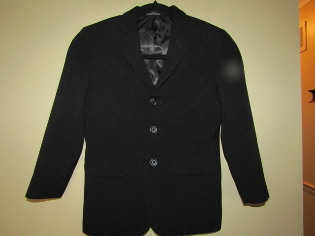 CALVIN KLEIN Boys Size 8 Regular BLACK 3  Button Close - Lined SUIT JACKET