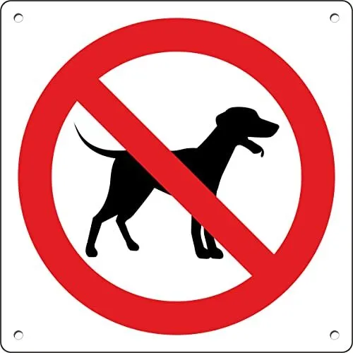 Hund ist nicht erlaubt | Aluschild für außen - innen, Stärke 3 mm (Hund kein Zu