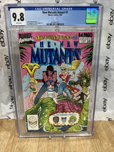 New Mutants Annual #5 CGC 9.8 1989, Marvel) Rob Liefeld cover, Namorita New Slab