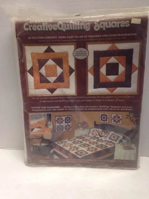 Paragon Creative Quilting Squares Kit~14" Squares No 0890 Country Fair