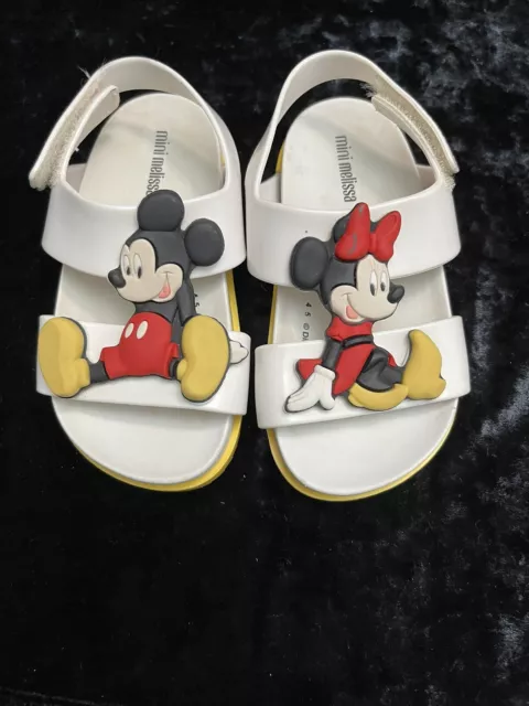 Mini Melissa Disney Mickey & Disney Minnie Melissa Birks sandals size 9 kids