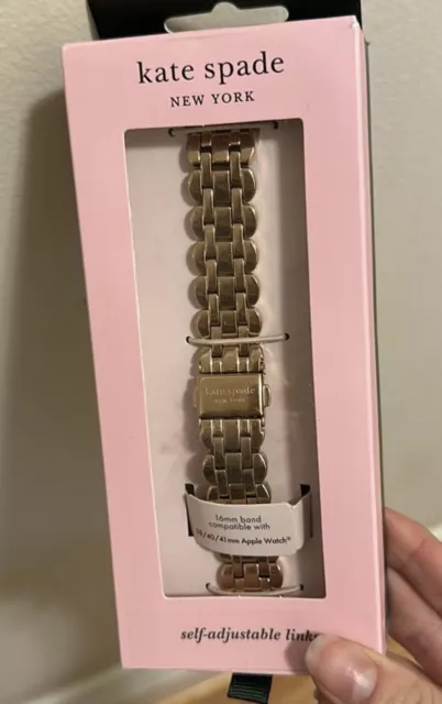 NEW Kate Spade Rose Gold Scallop Stainless Steel Link Apple Watch Band 38/40/41