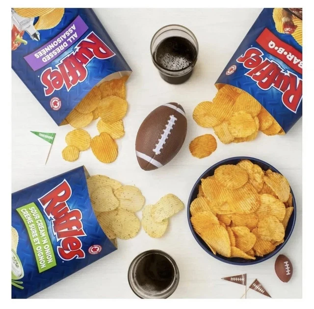 Family Size Ruffles LAYS RUFFLES ALL Dressed Potato Chips Large Family Size 200g -Fresh ...