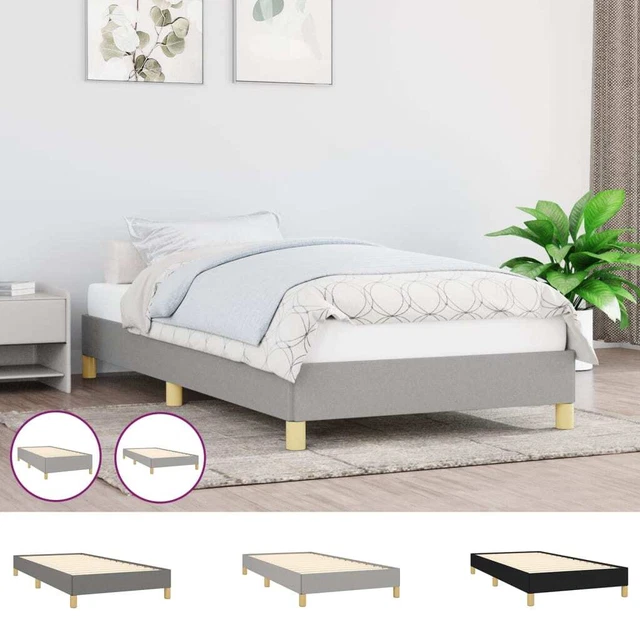 BOX SPRING BED Frame Fabric Bedroom Bed Base Multi Colours Multi Sizes ...