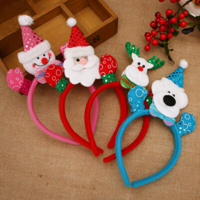 Antler 4Pcs Copricapo Xmas Decori Fascia Dei di natale Antler Copricapo 