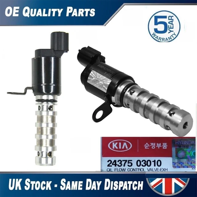 CVVT Phaser Adjuster Hyundai Kia Einlass-Nockenwellen-Steuermagnet (Ölventil) Für Hyundai I10, I20 1.0 & 1.2 – 1 Jahr Garantie OE Qualität 24335-03011