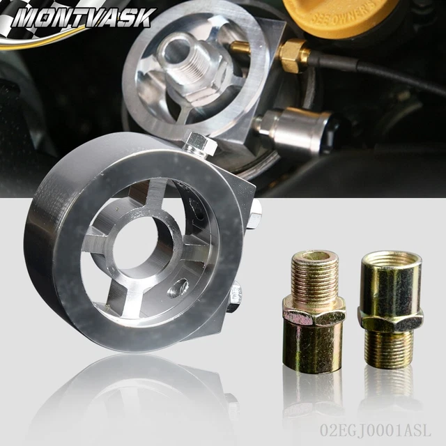 Fit For Racing Sport JDM Oil / Gauge Filter Sandwich Adapter Plate Kit