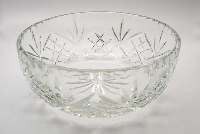 Vintage Bohemia Lead Cut Crystal Bowl Fruit Dessert Salad 20cm Original Box