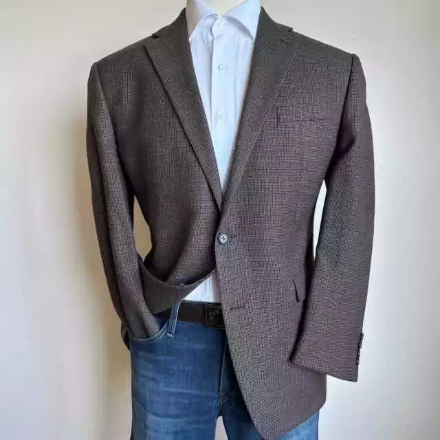 RALPH LAUREN Mens Blazer Sport Coat Jacket 44R Brown Wool Two Button Jacket