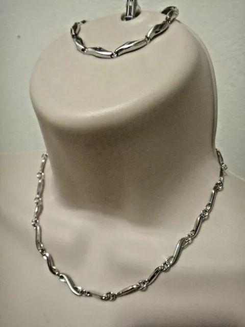 NWT Fossil .925 Sterling Silver Necklace & Bracelet  jewelry (Sell by Set)