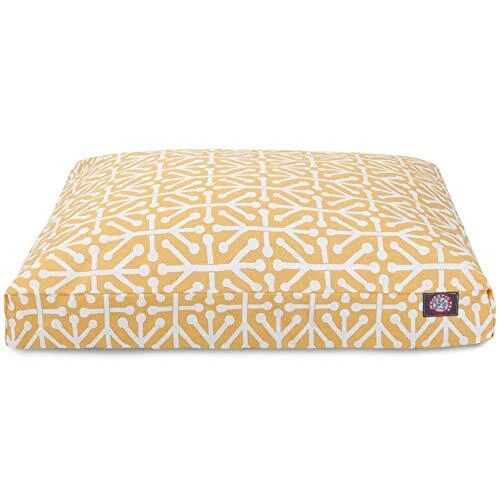 Citrus Aruba Medium Rectangle Indoor Outdoor Pet Dog Bed With Removable Washa...