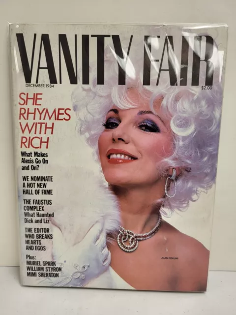 Vanity Fair Magazine December 1984 Joan Collins Vintage 80s Print Ads