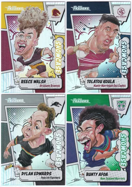 2024 Tla Nrl Traders 'Showcase Caricature' Cards - Choose Your Card