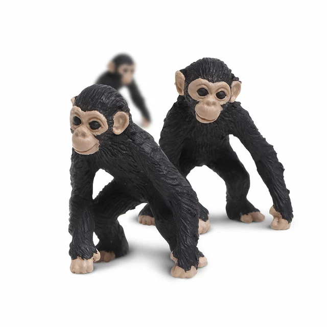 Safari Ltd Chimps Lot Of 25 Good Luck Minis! #349722 Tiny 1" Long New