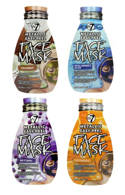 W7 Metallic Easy Peel Face Mask Remove Dead Skin, Vitamins