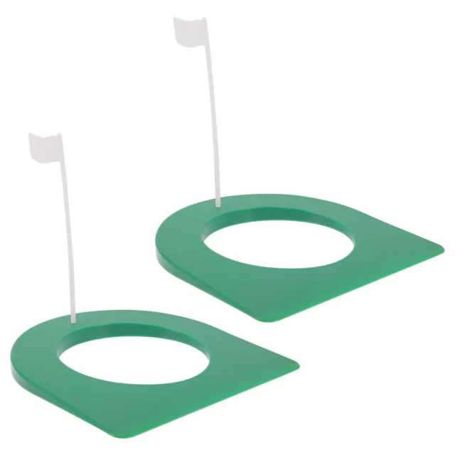 2 Set Disco Golf Putting Plastica Abiti Verdi Mini Bandiere