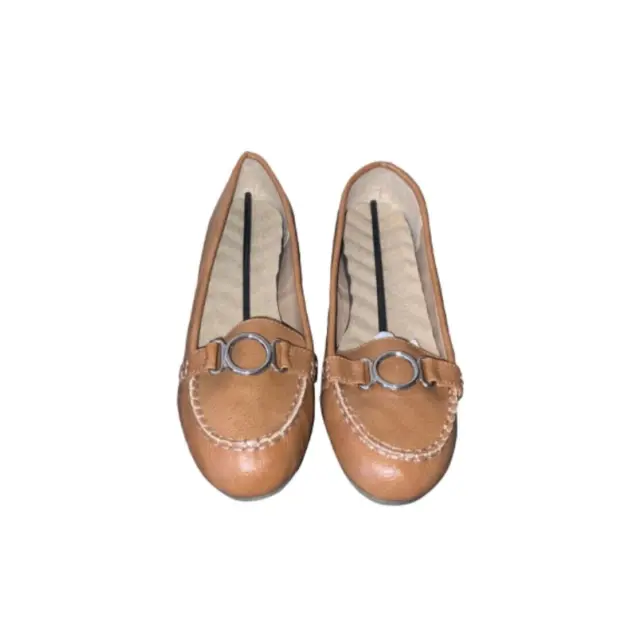 New Avon Cushion Walk Tan Slip On Loafer Shoes Size 10