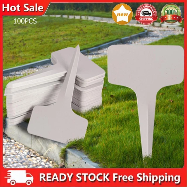 100pcs Decoration Markers Reusable Stakes Garden Tags T-Type for Gardening Tools