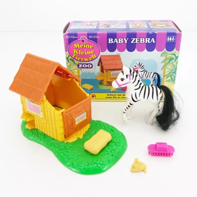 Meine Kleine Tierwelt Littlest Pet Shop Zoo Baby Zebra Kenner 1993 Komplett OVP
