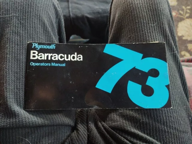 Plymouth 73 Barracuda Operator Owners Manual