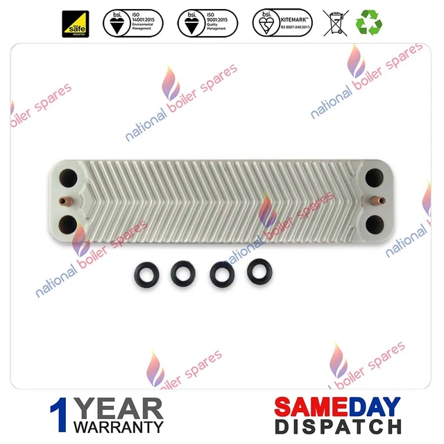 Échangeur à Plaques ECS Pour Chaudière Ideal Isar HE 30 & M 30/100 - Réf. 170995, Neuf, Origine UK