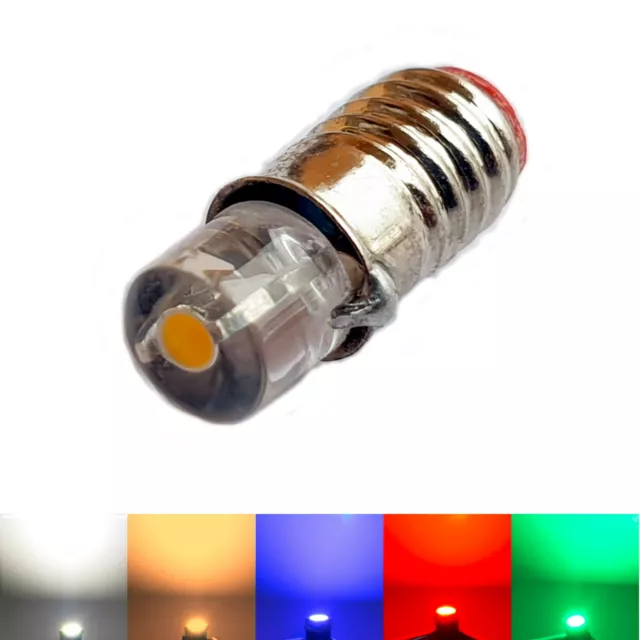 E5,5 LED 5-8V 9-19V Modellino Ferrovia Tt H0 Bianco Caldo Lampadine Ro