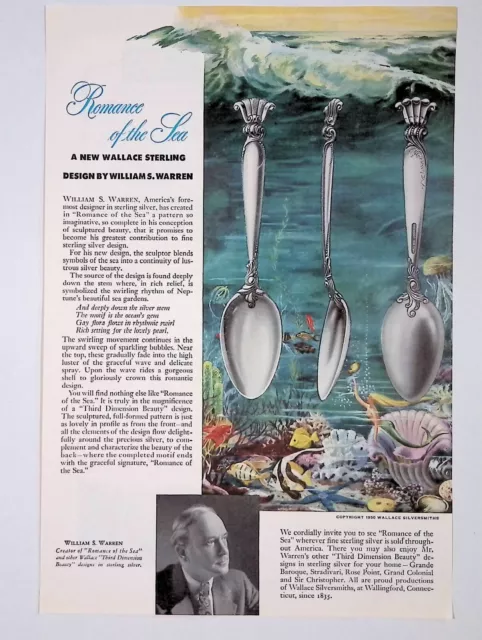 Wallace Sterling Silver Print Ad National Geographic Magazine May 1950