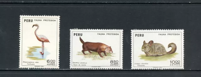 L816 Peru 1973 Fauna Vögel Short-Set 3v. MNH