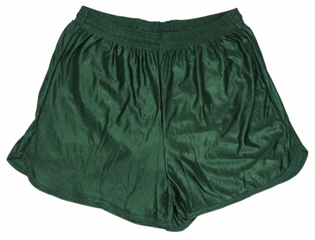 Dark Green Nylon Running Track Shorts by Don Alleson - Men's Medium