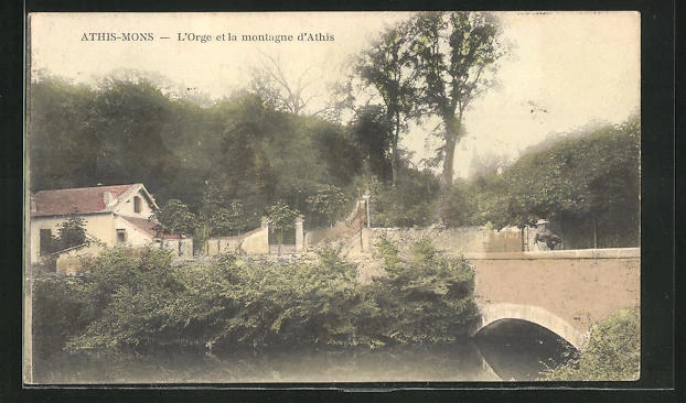 CPA Athis-Mons, L´Orge et la montagne d´Athis 1907
