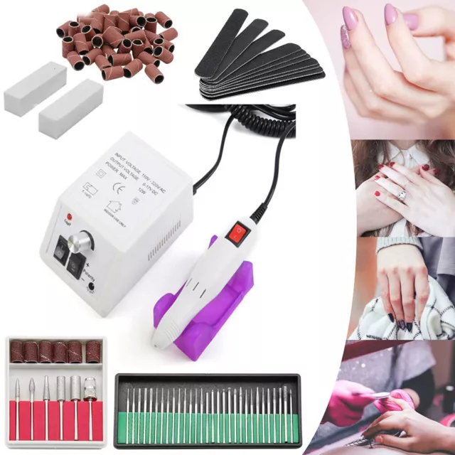 Elektrisch Nagelfräser Nagelfeile Professionell Fräser Maniküre Pediküre Set DHL