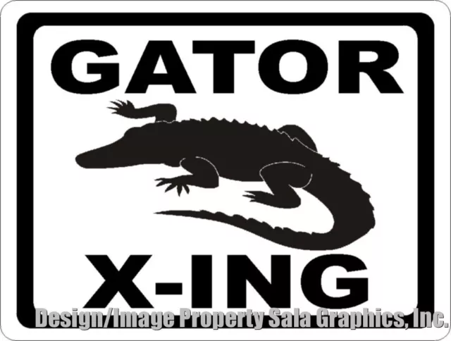 Gator Crossing Xing Sign. Size Options. Decor for Alligator Lovers & Gator Fans