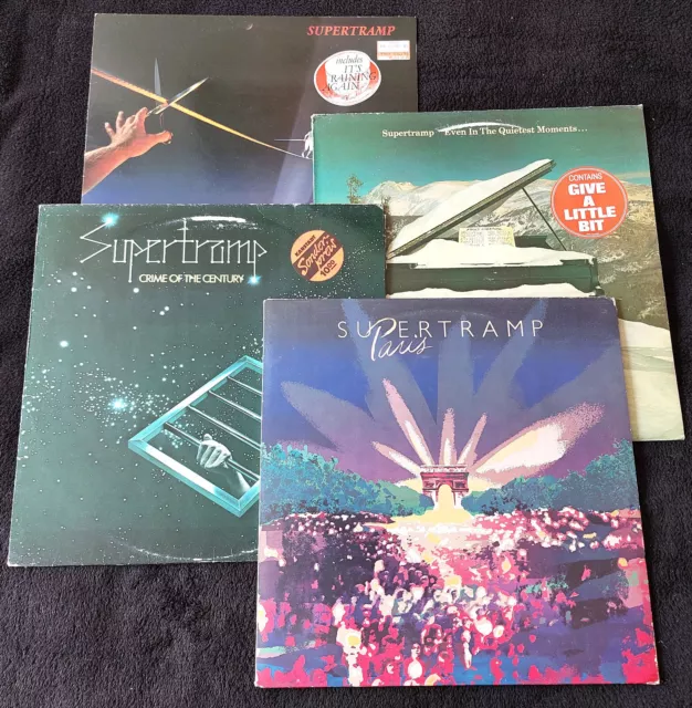 SUPERTRAMP – 4Lp's – PARIS, CRIME OF THE CENTURY, EVEN IN THE QUIETEST MOMENTS