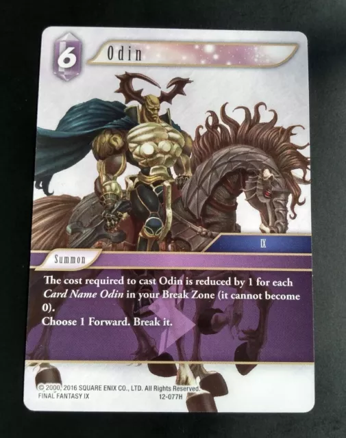 Final Fantasy TCG Opus 12 - Odin 12-077H - Non Foil Hero