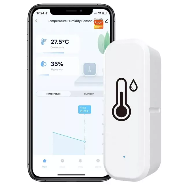 Thermomètre connecté Tuya WIFI, capteur de température et d'humidité