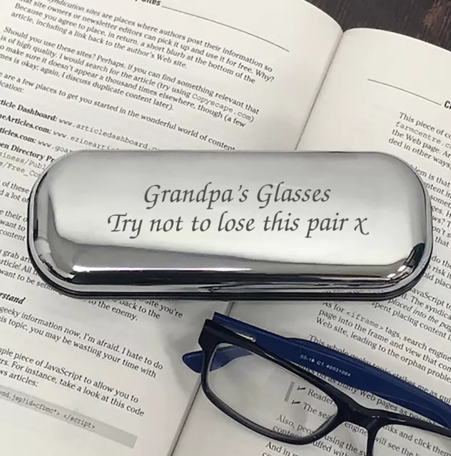 Personalised Engraved Glasses Case Hard Retirement For Grandma Grandpa Nanna