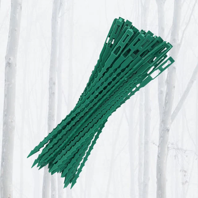 100 PCS Plant Ties Vine Climbing Cable Ties Green Tie Zipper
